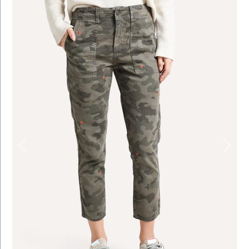 SUNDRY HEARTS AND CAMO UTILITY PANT size 26 SOLD OuT- Never Worn/New
